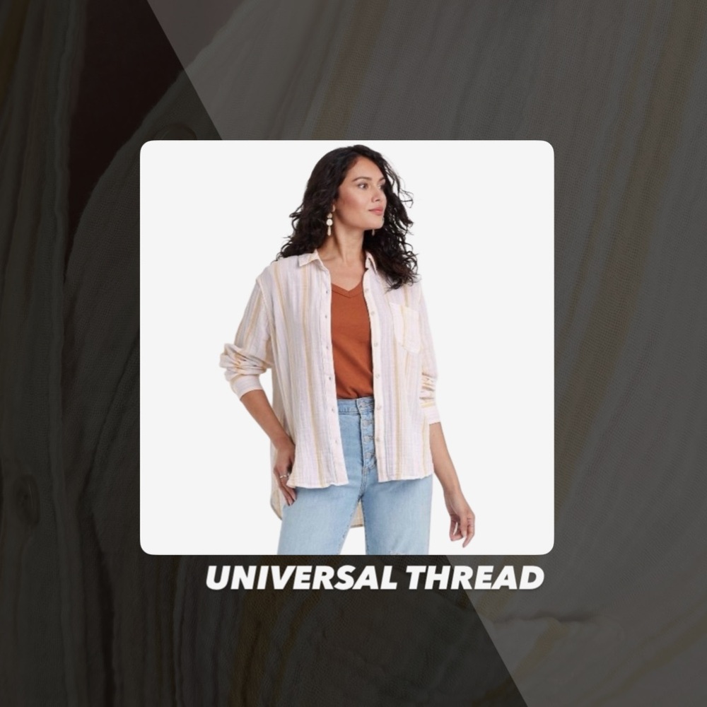 EUC Universal Thread Striped Gauze Shirt
